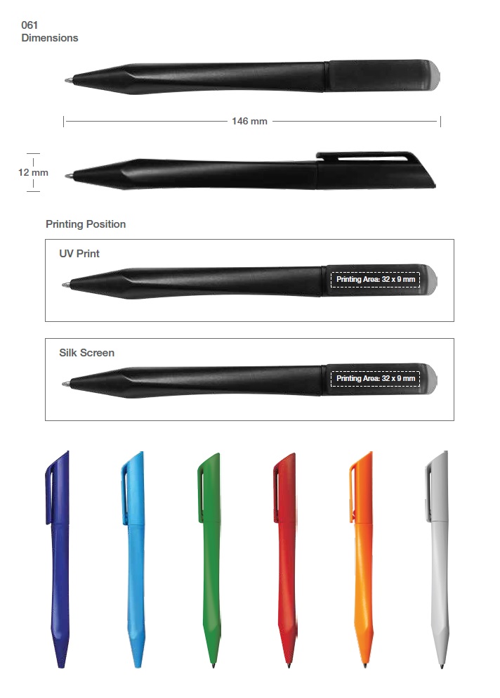 Twisted Design Plastic Pens