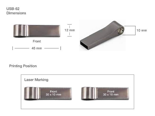 Metal USB Flash with Key Ring 16GB