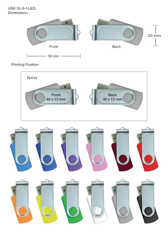 Swivel USB Two Side Print