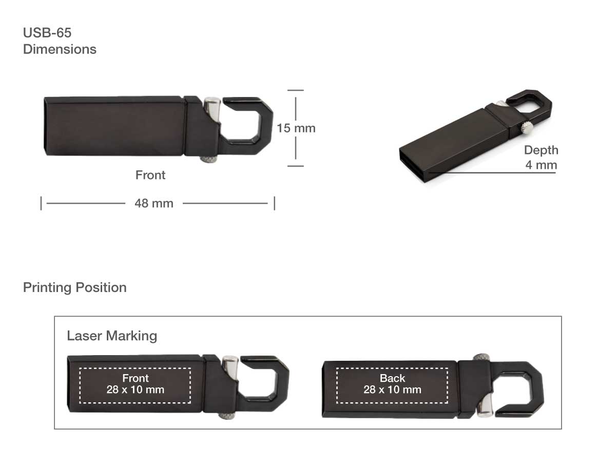 Metal Hook USB Flash Drives