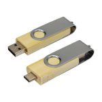 OTG Bamboo Swivel USB 32GB