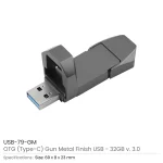 OTG USB Flip in Gun Metal 32GB