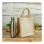 Eco-Friendly Tote Bag | 10 oz Laminated Cotton with Natural Jute Gusset - Image 2
