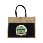 Jute bag with cotton pocket - Image 2