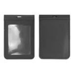PU Leather Foldable ID Card Holder with Lace & Hook - Image 2