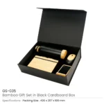 Bamboo Gift Sets in a Black Cardboard Gift Box GS-035 - Image 2