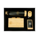 Bamboo Gift Sets in a Black Cardboard Gift Box GS-035 - Image 3