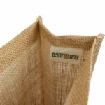 Jute bag with cotton pocket - Image 4