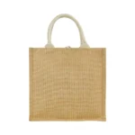 Eco-Friendly Jute Bags with Front Cotton Pocket & Button Closure - Image 3