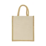 Laminated Cotton Bags with Natural Jute Gusset 10 Oz