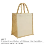 Eco-Friendly Tote Bag | 10 oz Laminated Cotton with Natural Jute Gusset - Image 6