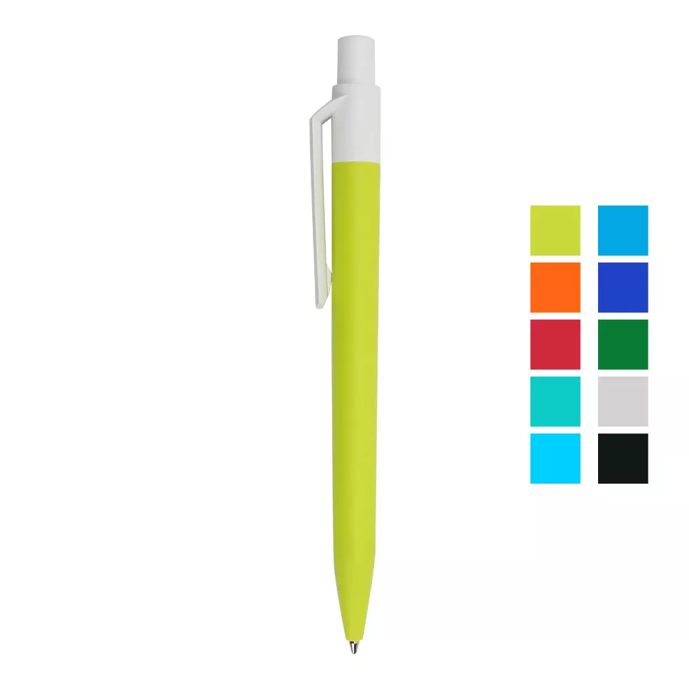 Plastic pens white clip logo printing