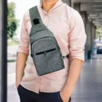 Triangular Sling Crossbody Bags with Headphone Hole - Image 5