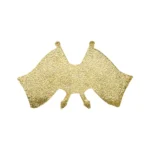 Twin Flag Metal Badges Golden Imprint Your Country Flag - Image 3