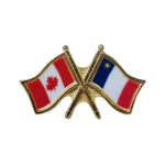 Twin Flag Metal Badges Golden Imprint Your Country Flag - Image 7