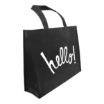 A4 Horizontal Black Non Woven Shopping Bags - Image 3