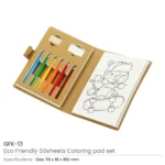 Eco-Friendly Drawing Pad Set, Colored Pencils Sharpener Eraser - Image 4