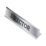 Aluminum Desk Sign Holders in Silver Color