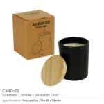 Scented Candles Arabian-Oud & Vanilla Fragrance in Glass Bottle - Image 3